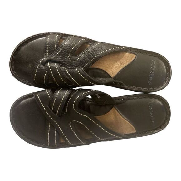 Women’s Dockers Brown Leather Slip On Sandals Size 7.5 NWOB - Picture 2 of 5